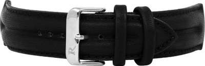 Roycee 9360122 22 mm Synthetic Leather Watch Strap(Black)