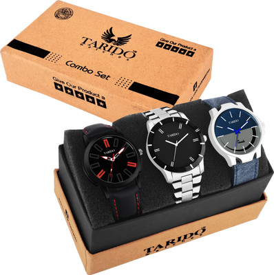 house of common Combo_3Watch_011 New Generation Multicolor dial Multicolor Genuine Leather Strap Analog Wrist Analog Watch  - For Men