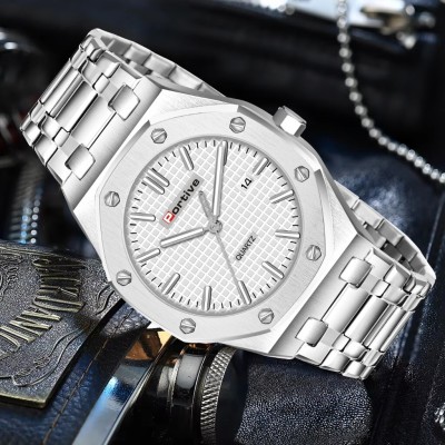 Trex POR-3001-WHITE-Silver Portive Branded New Arrival Watch Trending Waterproof Watch For Men Analog Watch  - For Men