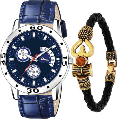 SHURAI Blue Leather Avio dial Analog Watch  - For Men