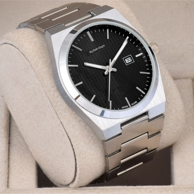 STYLISH GUYS DRM PE Silver Black ExA2 Professional Watch For Men Analog Watch  - For Men