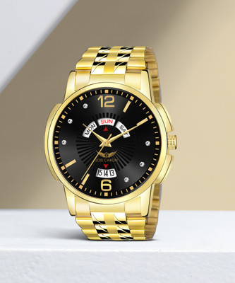 LOIS CARON LCS-8504 Original Gold Plated Day & Date Functioning for Boy's Analog Watch  - For Men
