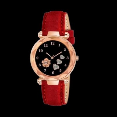 RIDHHANAL Women 3 Heart Love Stylish Analog Dial Women's &Girl's Leather Strap Wrist Watch Analog Watch  - For Women