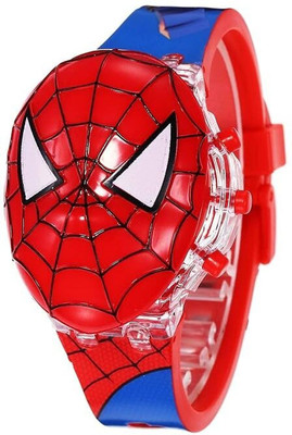 Glowme Spiderman Watch Special Gift For Kids Gift For Kids Spiderman Glowing Light and Disco Music Digital Watch for Kids Digital Watch  - For Boys & Girls