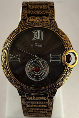FOREST Brown and Golden Dial With Goden Starps Luxury Men Watch Brown and Golden Dial With Goden Starps Luxury Analog Watch Analog Watch  - For Men