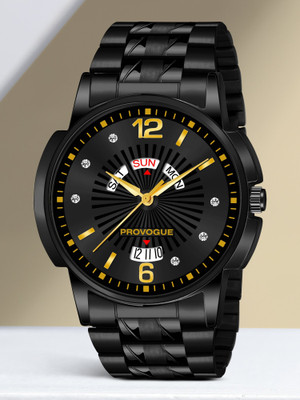 PROVOGUE Original Gold Plated Day and Date Functioning Analog Watch  - For Men