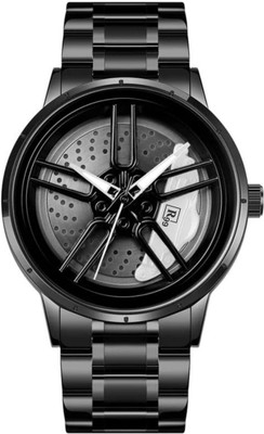 Eocto 3D Rotating Spinning Watch Quartz Men Rim Car Wheel Watches Analog Watch 3D Rotating Spinning Watch Quartz Men Rim Car Wheel Watches Analog Watch Analog Watch  - For Men