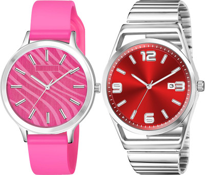 TVILLA Red Dial Date Function MZ-LR156 Analog Watch  - For Men & Women