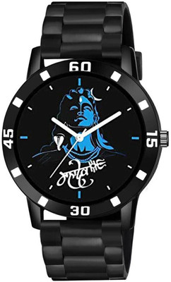 MAHAVIRA COLLECTION Men's analog watch with textured black dial Men's analog watch with high-contrast black dial Analog Watch  - For Men
