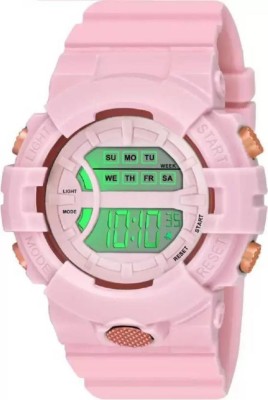 HF Haifun Pink Strap Children's Day Gift Clock Hand Digital For Men kids Digital Watch  - For Boys & Girls
