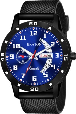 BRATON blue day date Blue Day and Date Functioning Strap Adult Quartz Analog Watch Analog Watch  - For Men & Women