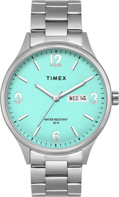 TIMEX TWEG18447 Tiffany Blue Round Dial Quartz Analog Watch  - For Men