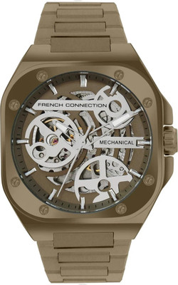 French Connection FCA15KHM Beige Textured Dial | Men's Beige Mechanical Watch Analog Watch  - For Men