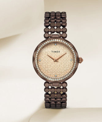 TIMEX Rose Gold Dial Analog Watch  - For Women