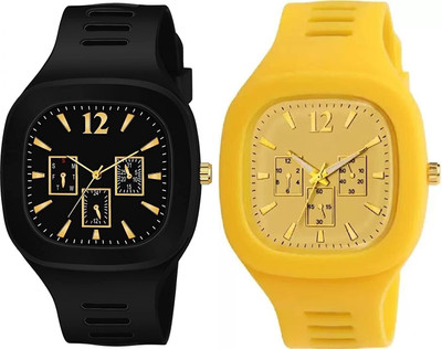 Om Collection Multi DIAL Strap Analog Silicon Strap ADDI Stylish Designer Analog Watch Combo Analog Watch  - For Boys & Girls