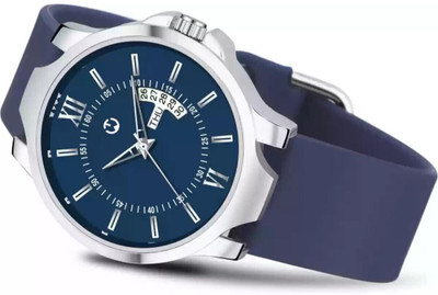 WIZARD TIMES Formal and Party Wear Watch for Unisex Men's Watch Blue Silicon Strap Blue Dial Water Resistant Analog Watch  - For Boys