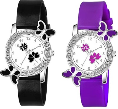 Hidelliya new bf black&purple Analog Watch  - For Women