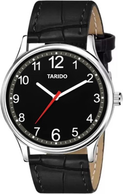 Tarido Analog Watch- White Number Dial Black Leather Strap Analog Watch - For Men Analog Watch  - For Men