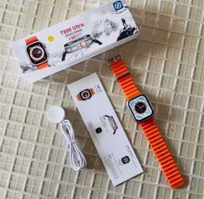 VIJANGHANI T 800 ULTRA SMART WATCH 1.99''SERIES 8 HD DISPLAY CAMPATIBLE FOR iOS & ANDROID Smartwatch(ORANGE ALPINE Strap, FOR ALL)