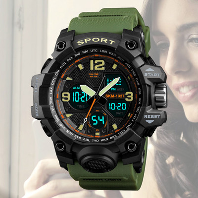 Diaggro SKM 1327 Green A multi-function sport watch that's resistant to both shocks and scratches Analog-Digital Watch  - For Men