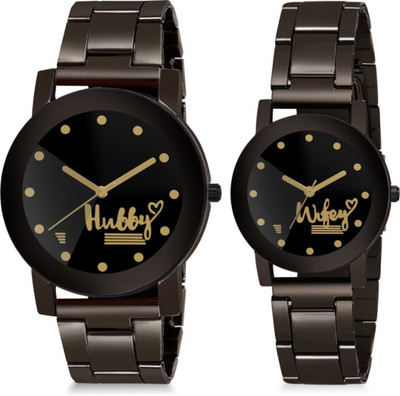 FASTDEALS Hubby & Wifey Analog Couple Watch Analog Watch  - For Couple