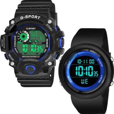 GISTARIX Best Digital Combo Multi-Functional Time & Day & Date And 7 Lights Stylish Digital Watch  - For Men