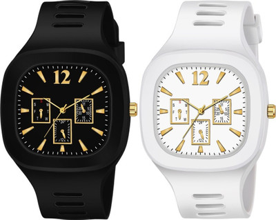 Timefit New Design Square Shape Watches For Boys Combo Pack Of Waterproof Stylish Analog Watch For Boys And Men Analog Watch  - For Men & Women