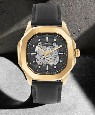 French Connection Automatic Watch for Men | Black Dial | Classic & Premium Design Analog Watch  - For Men