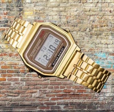 ShriGaneshiEnterprises Digital Golden Square Dial Unisex Wrist Watch for Men Women Pack of 1 Digital Watch  - For Men