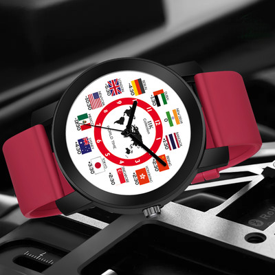 IIK Collection IIK-983M1 Watch for Men Round Numerical Dial With Adjustable Flexible Silicon Strap Analog Watch  - For Men
