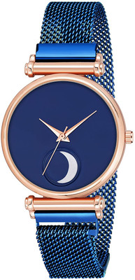 RECARO Blue Color Chand Dial Blue Maganet Watch Analog Watch  - For Girls