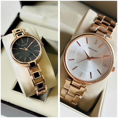 Americanviber DRW001CCKB Premium Color Smooth Finish COMBO Pack 2 Analog Watch  - For Women