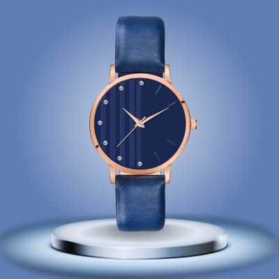 PAPIO Blue Color Leather Belt Ladies And Women Analog Watch  - For Girls