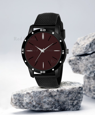 SKOAL LR05-BRW-AVO-BLK-SFR Fancy Design Stylish Black Silicone Strap Wrist Watch for Men and Boys Analog Watch  - For Men