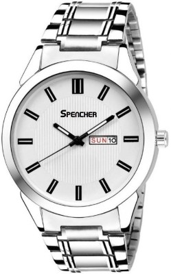 Spencher NK3131SM01 White Dial Attractive Look Watch for Men/Boys Analog Watch Premium Day & Date Working Stainless Steel Chain Watch Analog Watch  - For Men