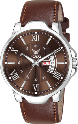 FOGG 1164-Brown Day and Date Display Analog Watch  - For Men