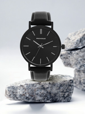 PROVOGUE Artificial Leatherette Strap watch Classy look premium quality semi water resistant wirst Analog Watch  - For Men