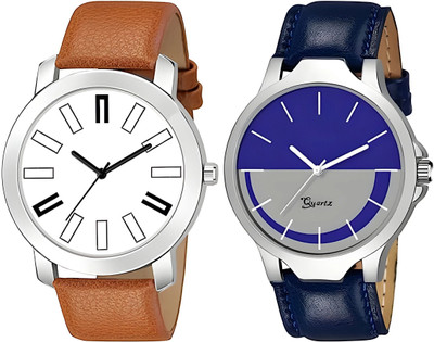 SHURAI white and blue dial watch for gents Combo Pack 2 Wrist Watch Analog Watch  - For Men