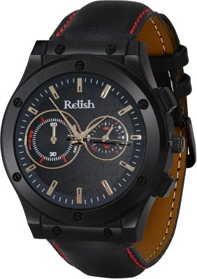 RELish RE-BB8267 Latest Designer Jet Black Dail,Quartz Mechanism Analog Watch  - For Men