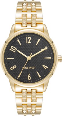 NINE WEST NW-3048BKGB Black Dial Analog Watch  - For Women