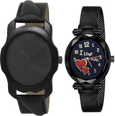 VARNI ENT Varni Enterpraise two classic-style analog metal or Leather straps and simple. Analog Watch  - For Couple