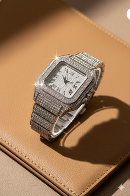 LEATHERTONE AA18 Diamond-Framed Perfection Analog Watch  - For Men & Women