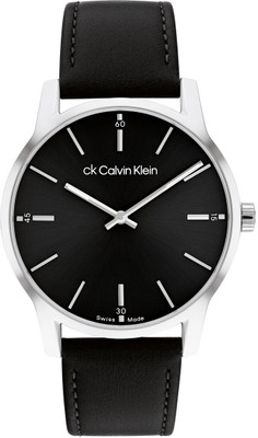 Calvin Klein Swiss Dressed Calvin Klein Swiss Dressed Swiss Qtz Black Round Dial Unisex Watch / Analog Watch  - For Men & Women