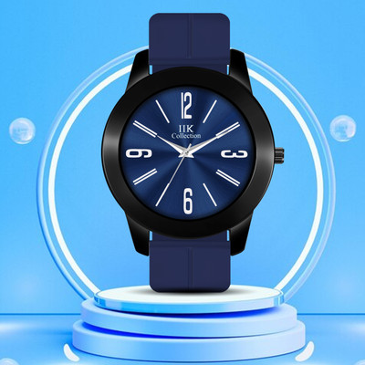 IIK Collections IIK-5009M Watch for Men Round Numerical Dial with Adjustable Flexible Silicon Strap Analog Watch  - For Boys