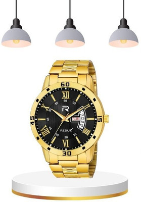 REDUX MW-405_NEW Attractive Designer Day & Date Functioning Golden Stainless Steel Chain Analog Watch  - For Men