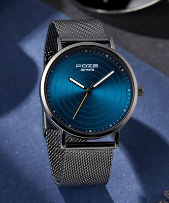 SONATA Poze Men Analog Blue Dial Gun Strap Analog Watch  - For Men