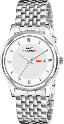 Hmt Fashion Round Shape Quartz Watch Men Date Display Analog Wrist Watch For Men, day date watches Analog Watch  - For Men