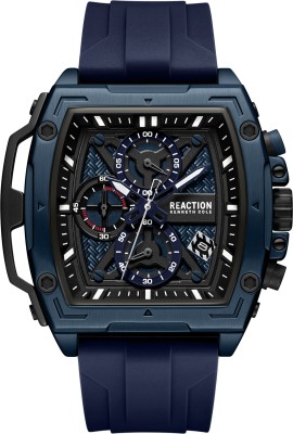 Kenneth Cole Reaction New Collection CHRONO 3 EYES DATE BLUE BARREL Shape Analog Watch  - For Men