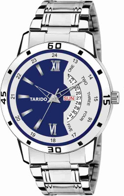 Tarido Black New Exclusive Black dial blue jeans with leather strap analog wrist Analog Watch  - For Men