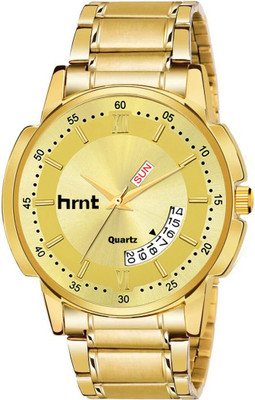 hrnt G9108 Water Resistant Branded & Brand Premium Gold Chain Analog Wrist Watch For Mens Analog Watch  - For Men